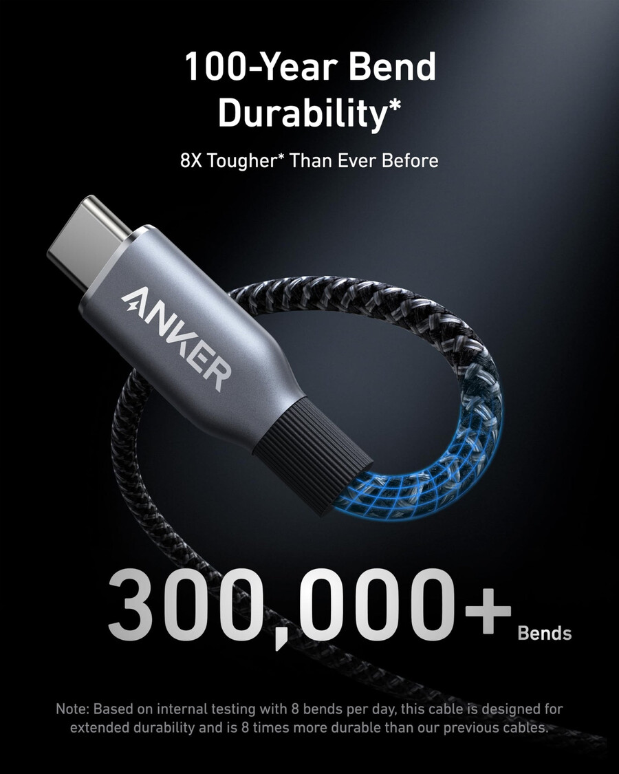 anker prime charging station 8-in-1 240w and anker prime usb-c to usb-c cable 240w upcycled-braided