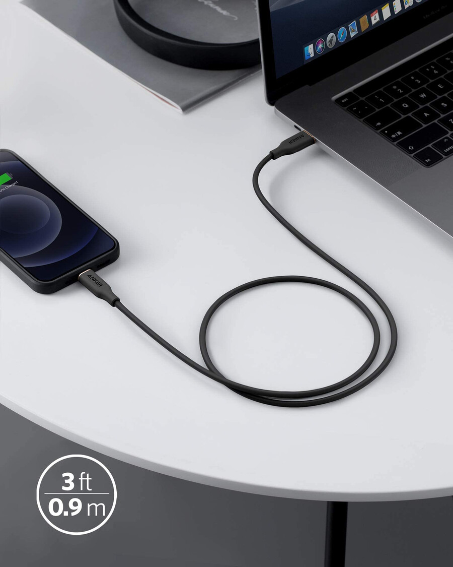 anker 641 usb-c to lightning cable flow silicone