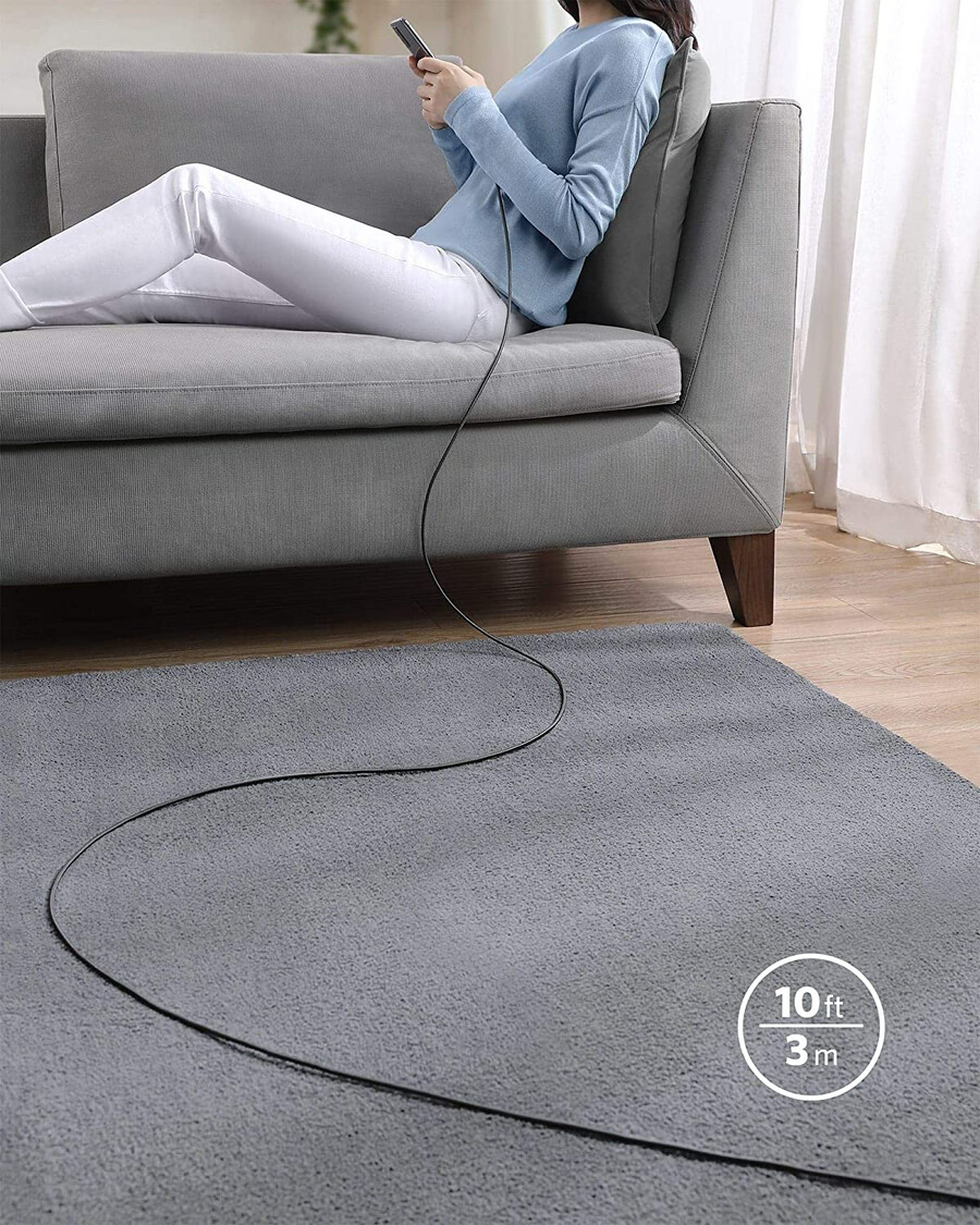 new nylon usb-c to usb-c 100w cable 10 ft 2-pack)