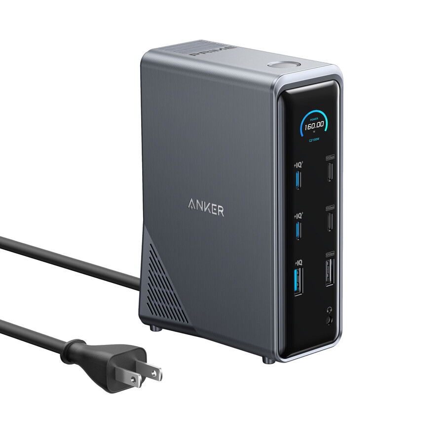 anker prime charging docking station 14-in-1 dual display 160w