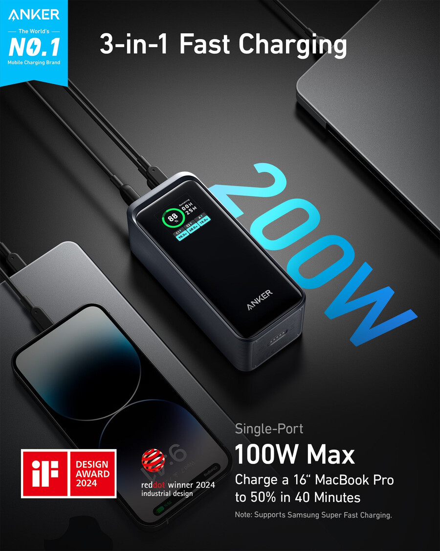 anker prime power bank 20k 200w