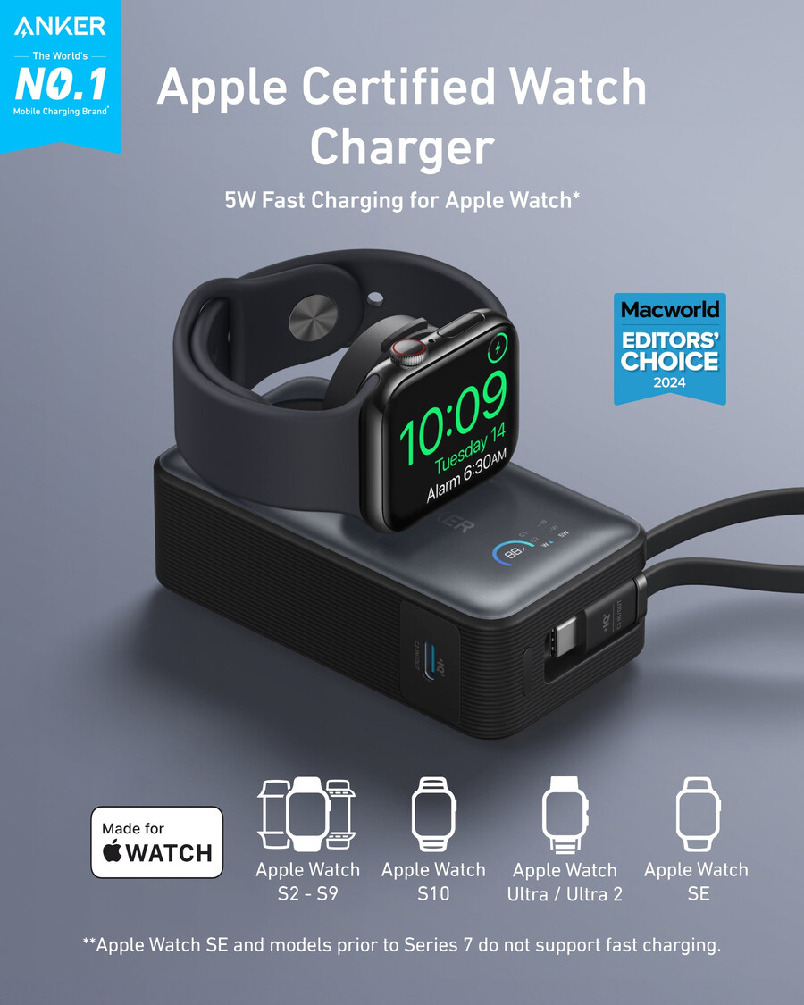 anker maggo power bank 10k 35w for apple watch