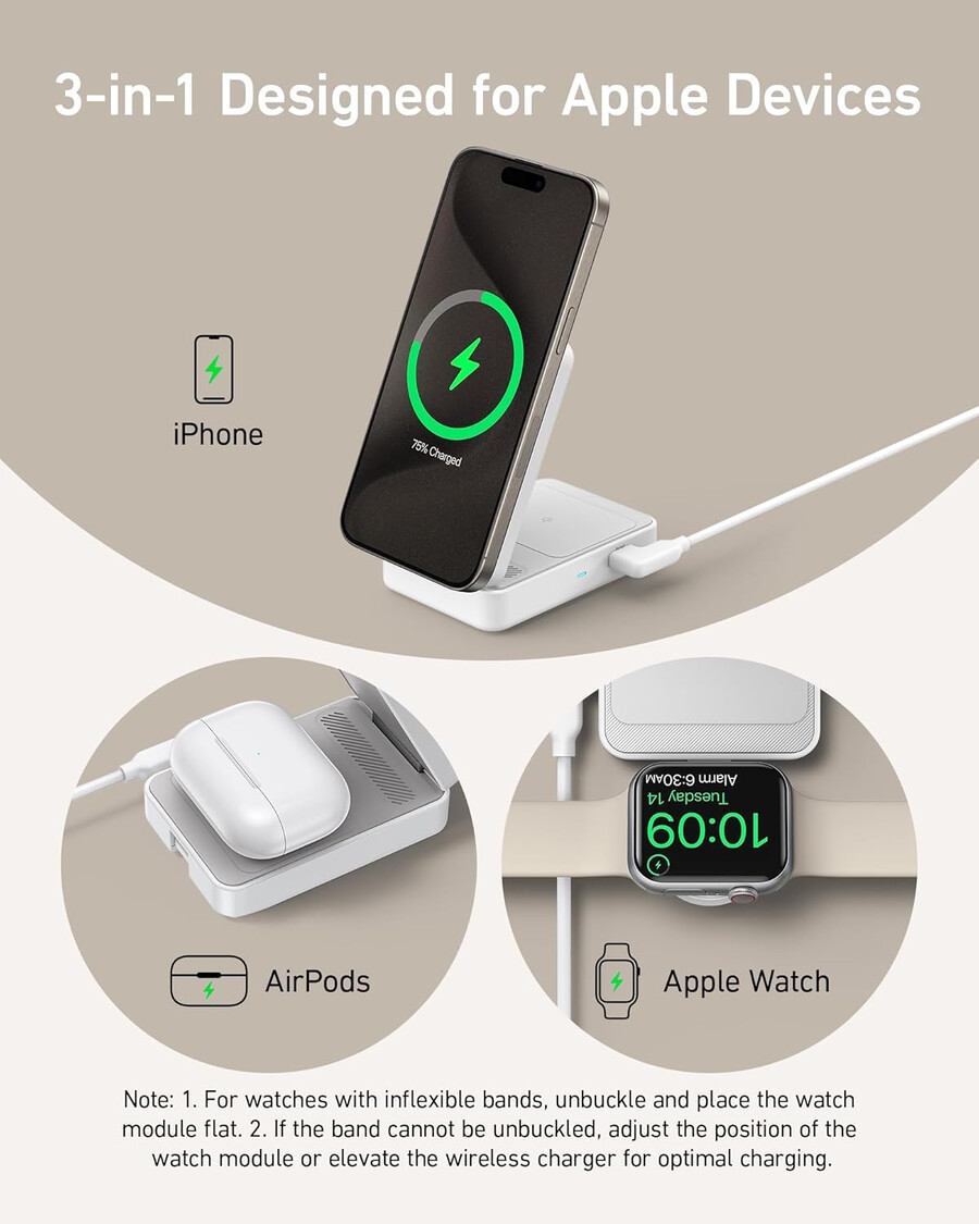 anker maggo wireless charging station foldable 3-in-1