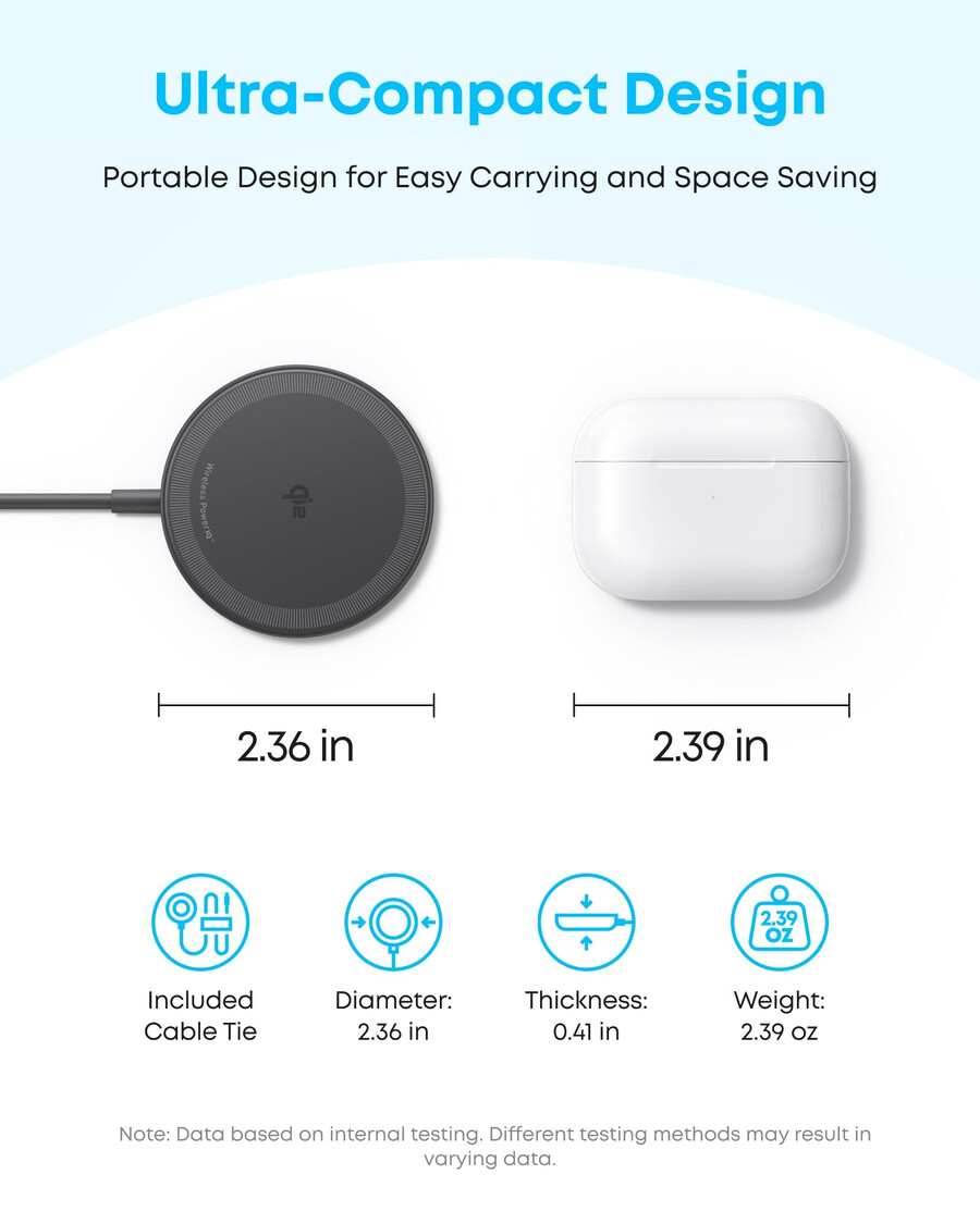 anker zolo magnetic wireless charger 2 pack
