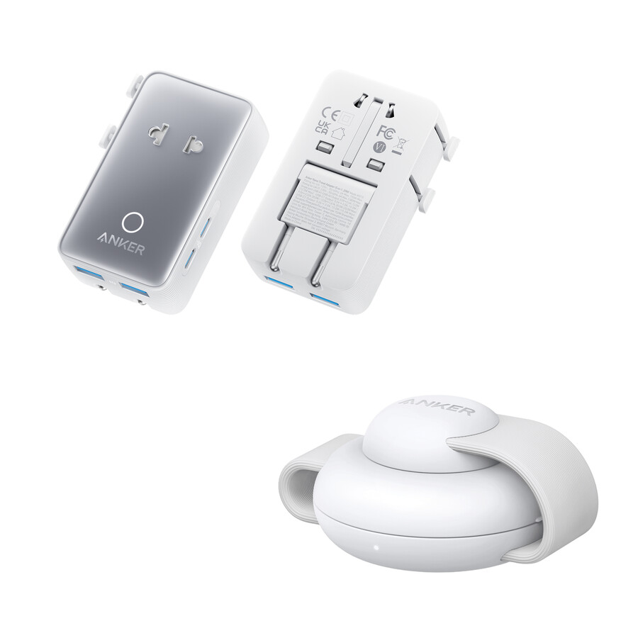 anker maggo wireless charging station 3-in-1 foldable pad and anker nano travel adapter 5-in-1 20w 1-pack